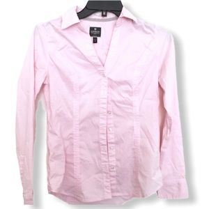 EXPRESS Pink Fitted Button Down Shirt Size Small